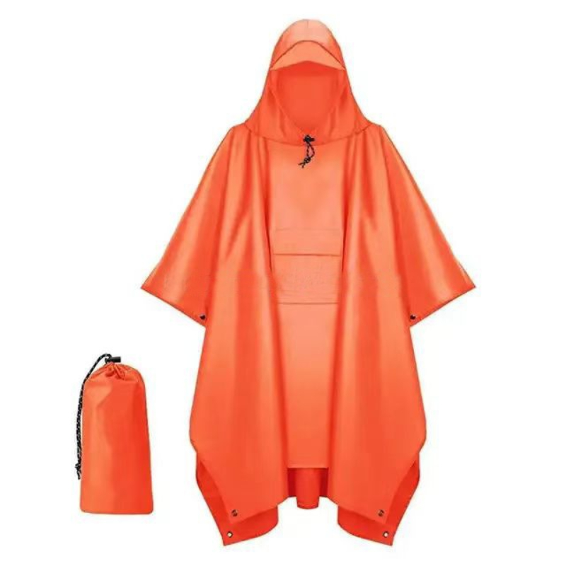 Camping Rain Poncho - กลางแจ้ง 3 ใน 1 ทหารเสื้อกันฝน Hooded