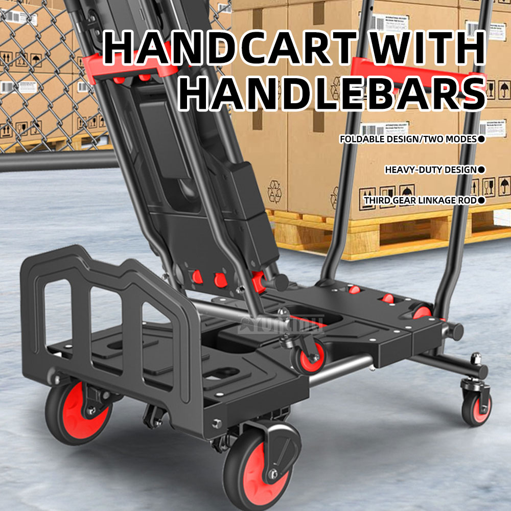 Outdoor Camping Trolley - รถเข็นพับได้อเนกประสงค์สำหรับตั้งแคมป์กลางแจ้ง, รถเข็นพับได้แบบพกพาสำหรับการช็อปปิ้ง, รถเข็นแคมป์ปิ้งน้ำหนักเบา