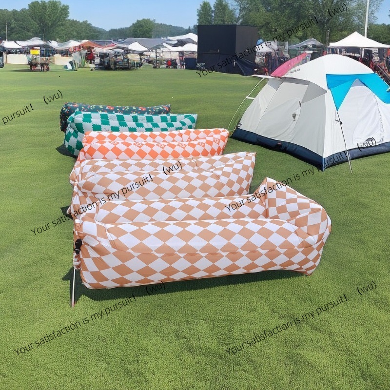 Bed Outdoor Camping - โซฟาพักผ่อนกลางแจ้งแบบพกพา ปรับเอนได้ สำหรับเทศกาลดนตรี เตียงลมเป่าลม โซฟาเป่าลมแบบขยายได้ สำหรับตั้งแคมป์