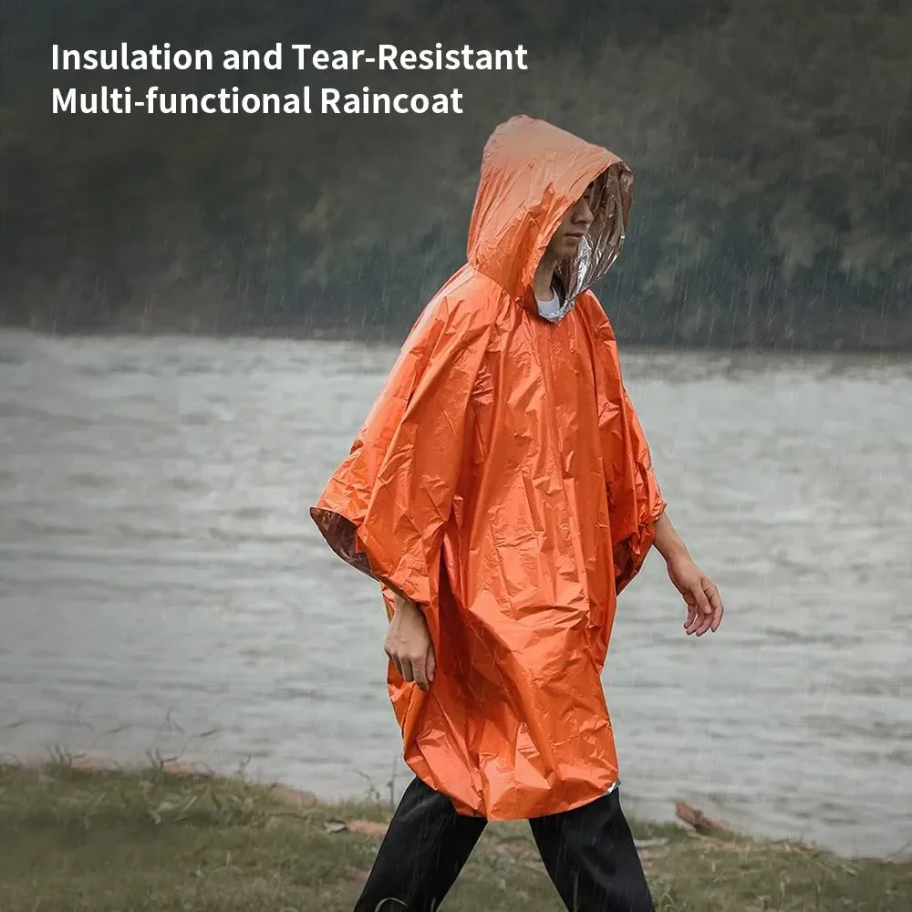 เสื้อกันฝนฉุกเฉิน Poncho ชุดกั - Camping Rain Poncho บทวิจารณ์และราคา