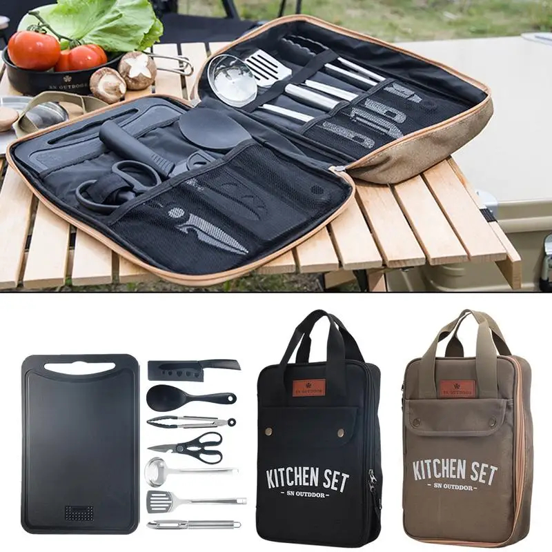 ชุดเครื่องครัวแคมป์ปิ้ง 8 ชิ้น - Outdoor Camping Dining Set บทวิจารณ์และราคา