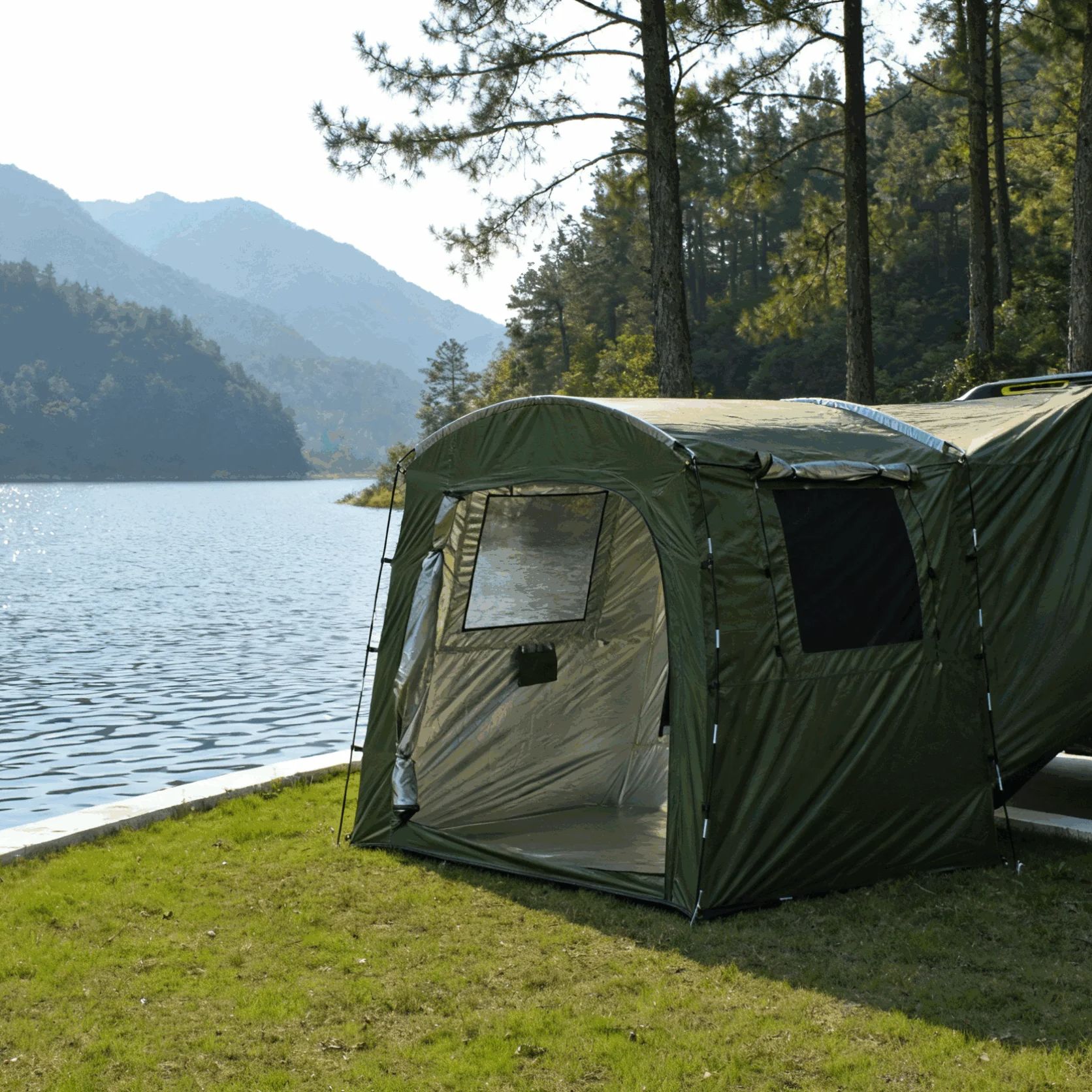 เต็นท์ต่อท้ายรถยนต์สำหรับ 4 คน - Outdoor Camping Van Tent บทวิจารณ์และราคา