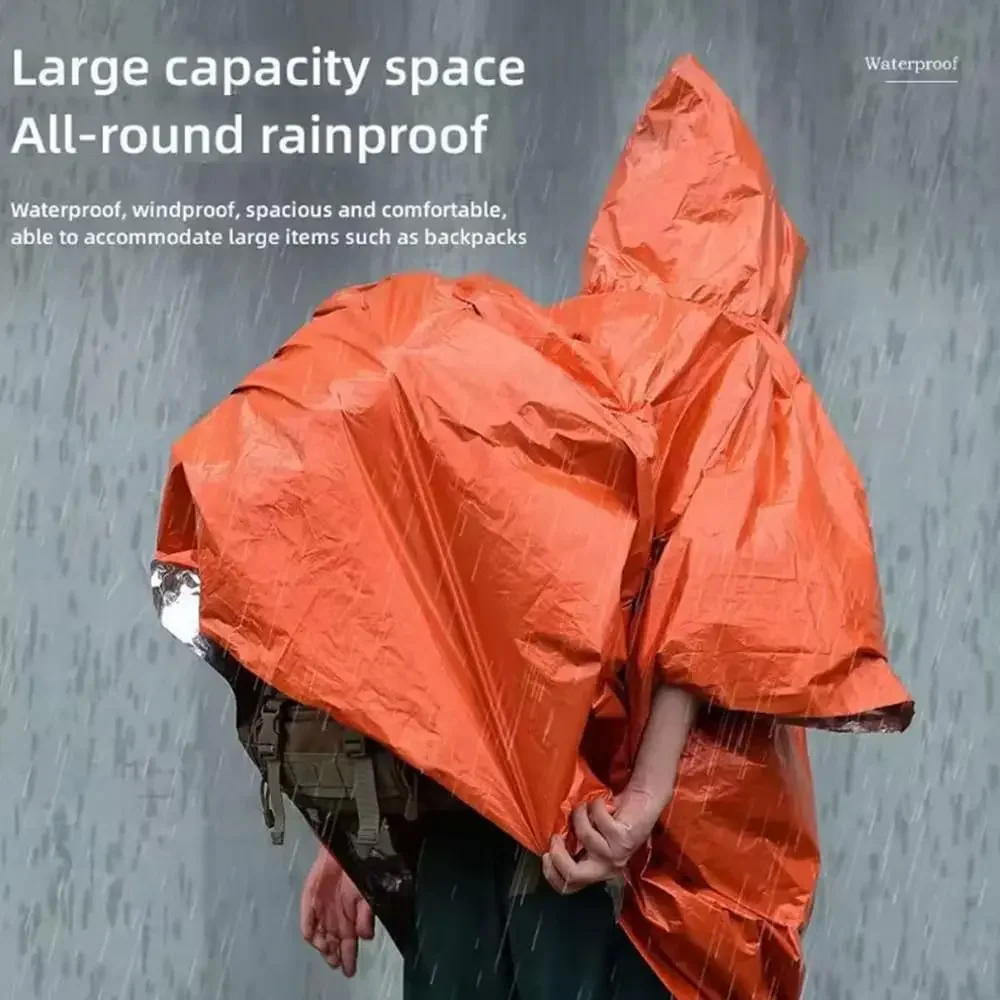 เสื้อกันฝนฉุกเฉินแบบมีฮู้ด กัน - Camping Rain Poncho บทวิจารณ์และราคา