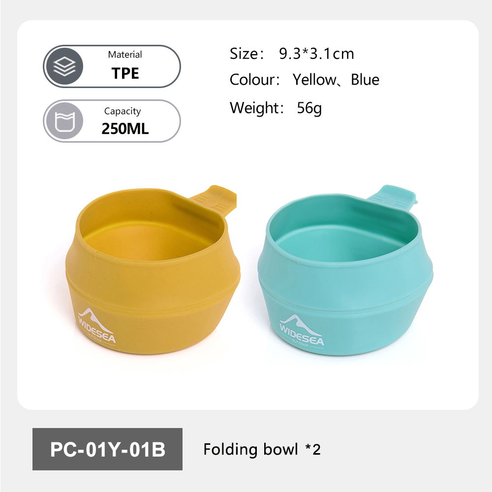 Widesea Camping 250ml พับถ้วยบ - Outdoor Camping Dining Set บทวิจารณ์และราคา